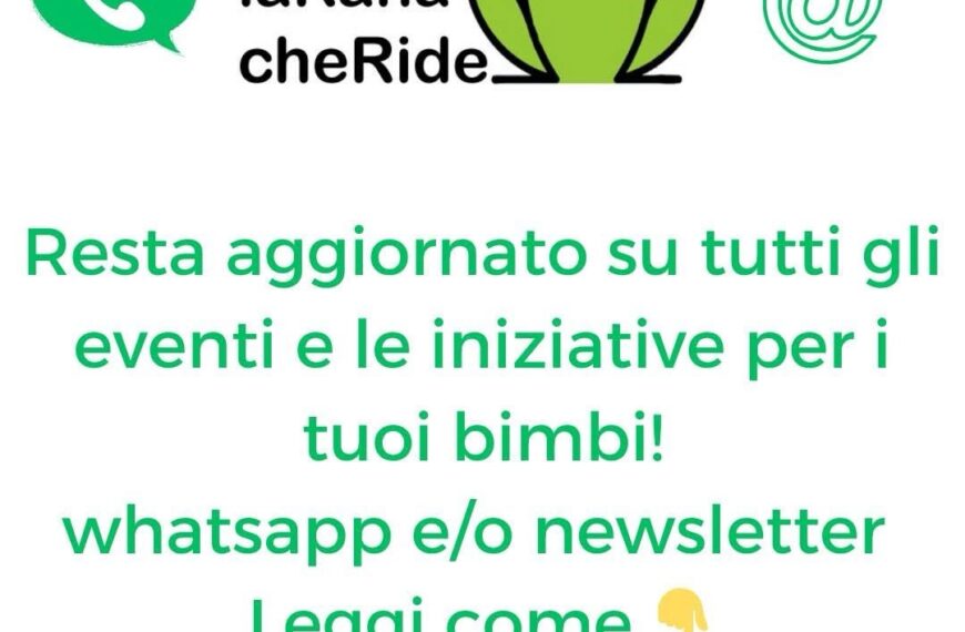 VUOI RICEVERE TUTTI GLI EVENTI VIA WHATSAPP?